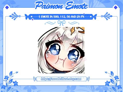 Genshin Impact Paimon Cry Emote For Twitchdiscord Custom Twitch Emotes