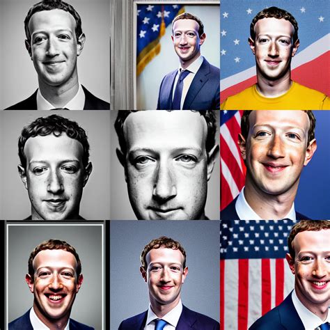 Krea Headshot Of Mark Zuckerberg As The President Of The United