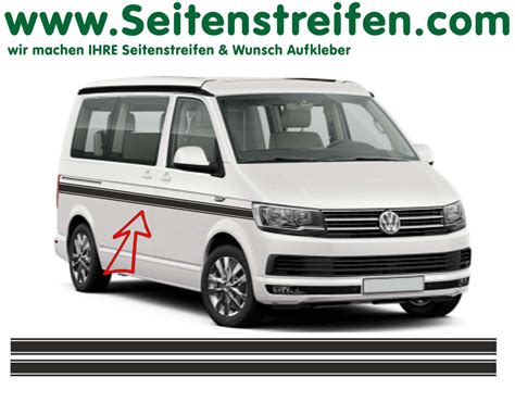 Vw Bus T4 T5 T6 Custom Seitenstreifen Aufkleber Dekor Set Artnr