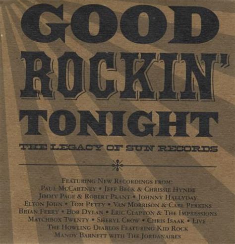 Various 50s Rock And Roll Rockabilly Good Rockin Tonight Us Promo Cd