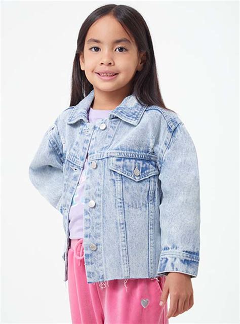 Ripley CASACA MANGA LARGA ALGODÓN NIÑA HARVEST CELESTE DENIM