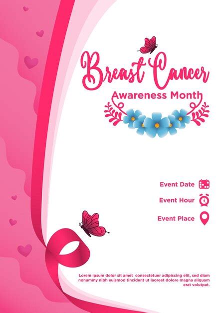 Premium Vector Gradient Vector Breast Cancer Awareness Month Poster