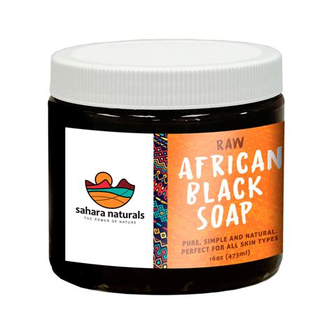 100 Raw Organic African Black Soap Gel Sahara Naturals®