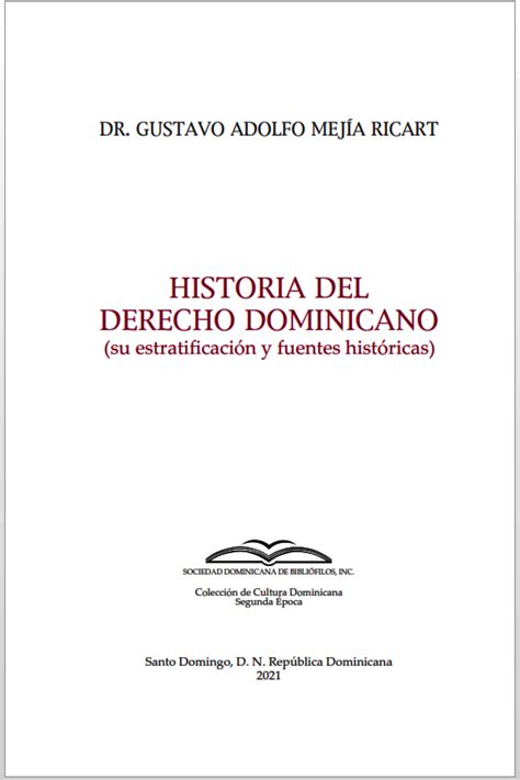 Foto 1 Portada Libro Historia Del Derecho Dominicano