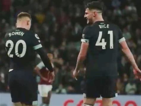 Declan Rice Caught Teasing Jarrod Bowens Sex Life During Villa Win