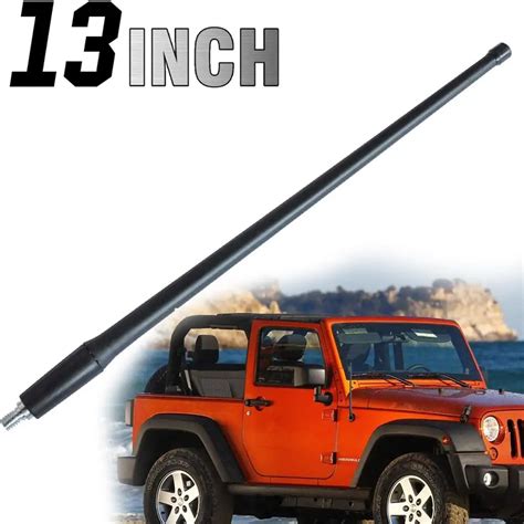 13 Am Fm Radio Antenna For Jeep Wrangler Jk Jl 2007 2018 Rubber Aerials Mast Signal Amplifier