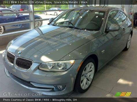 Space Gray Metallic 2011 Bmw 3 Series 328i Xdrive Coupe Black Interior