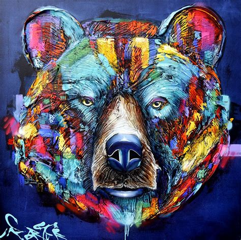 Graffstract Bear Animal Paintings Art Cool Art