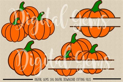 Pumpkin Svg Dxf Eps Png Files By Digital Gems Thehungryjpeg