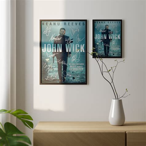 John Wick Poster With Castcrew Signatures Poster