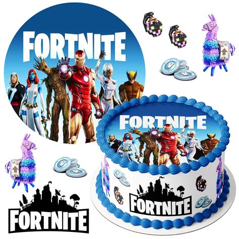 Opłatek na tort FORTNITE zestaw LOGO tekst GRATIS 12699605298 Allegro pl