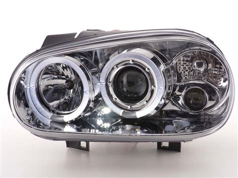 Faros Angel Eyes Vw Golf J Cromado Golf Iv Vw