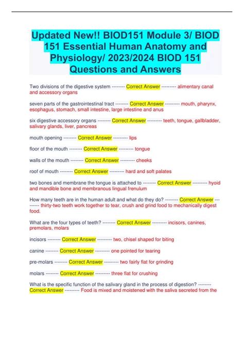 BIOD151 Module 3 BIOD 151 Essential Human Anatomy And Physiology 2023