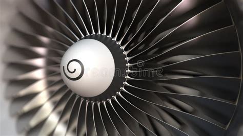 Turbine Engine Blades Close-up, Realistic Loopable 3D Animation Stock ...