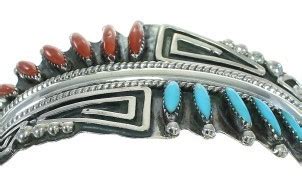 Armspange Silber T Rkis Koralle Kokopelli Native Indian Crafts