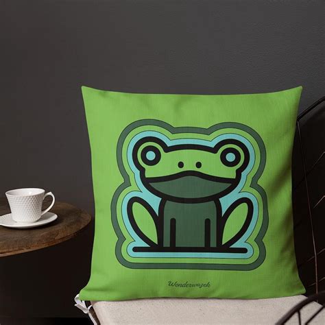 Kissen Frecher Frosch Gr N Wonderwazek Fr Sche Gr N Kissen