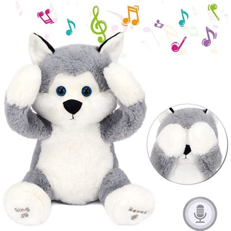 Hopearl Peek A Boo Husky Interactive Repete O Que Voc Diz Brinquedo De