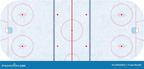 Ice Hockey Rink Regulation Nhl Stock Vector Image