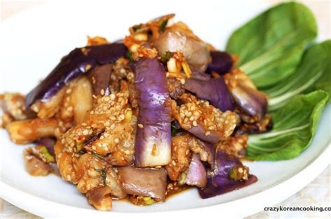 Gaji Namul Korean Style Steamed And Seasoned Eggplants Crazy Korean Cooking With Images