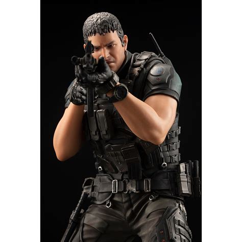 Kotobukiya Artfx Resident Evi Biohazard Vendetta Chris Redfield Renewal Package Statue Black