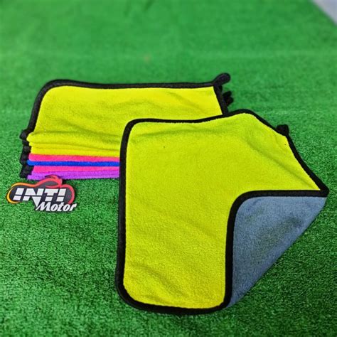 Lap Microfiber Lap Kain Serat Halus Kuning Polos Kain Halus Untuk Kaca