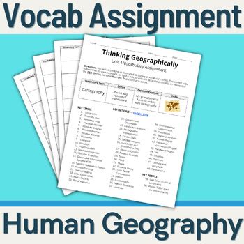 Ap Human Geography Vocab Assignment Unit Thinking Geographically