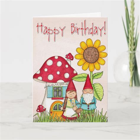 Happy Birthday Gnome Card | Zazzle