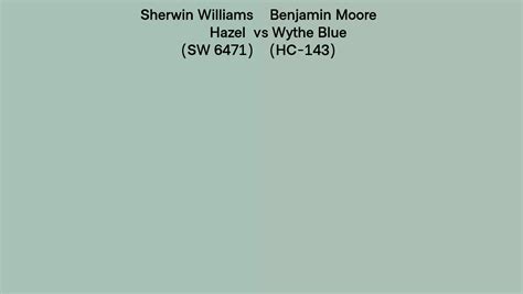 Sherwin Williams Hazel Sw Vs Benjamin Moore Wythe Blue Hc