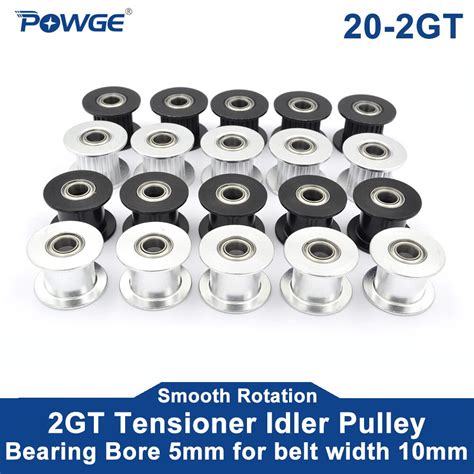 Powge M Gt Teeth Synchronou Idler Pulley Bore Mm Black With