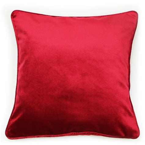 Large Cushion Premium Living Red Velvet Cover Etsy Large Cushions