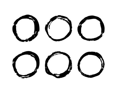 Hand Drawn Round Frames Set 20745407 Vector Art At Vecteezy