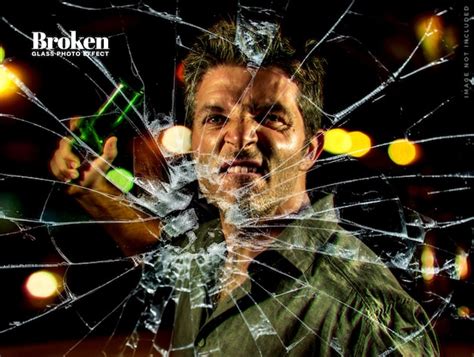 Premium Psd Broken Glass Photoshop Effect