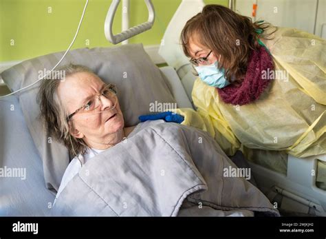 41 Yo Daughter With The Down Syndrome Taking Care Of Her 85 Yo Mother