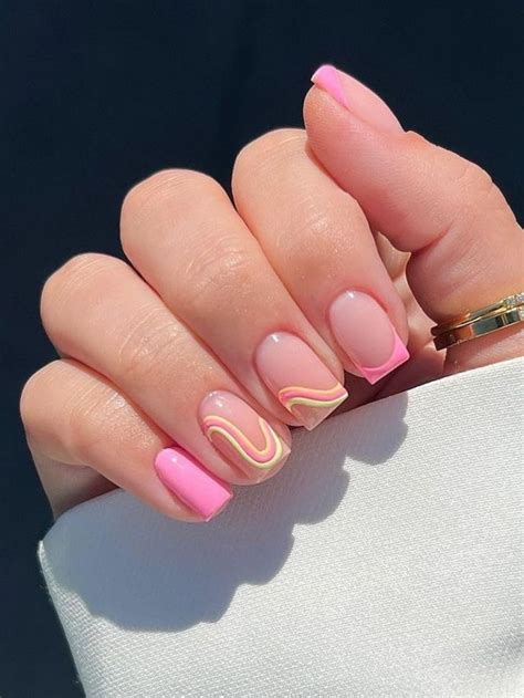 Pink French Tip Nails 45 Stylish Designs And Ideas Pink Tip Nails