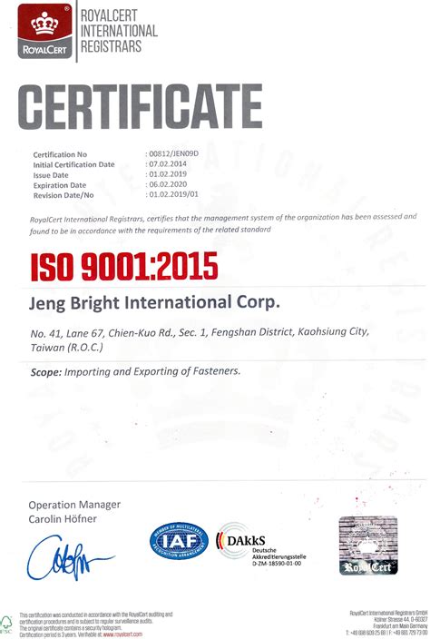 Iso 9001 2015 Newest Updated In Feb 2019