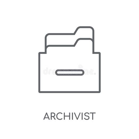 Archivist Linear Icon Modern Outline Archivist Logo Concept On Stock