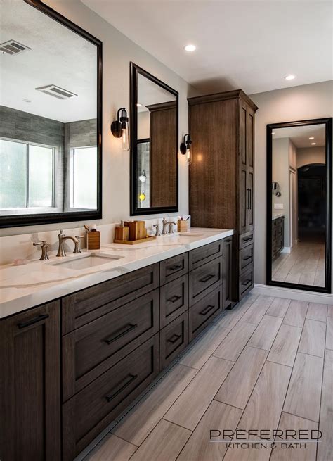 Pin On Bathrooms Dark Wood Bathroom Bathroom Remodel Master House