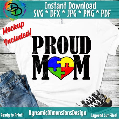 Proud Mom Svg Proud Autism Mom Svg Autism Mom Svg Autistic Etsy