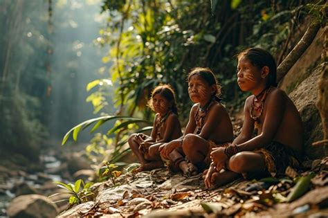 Premium Photo | A tribe in the Amazon jungle