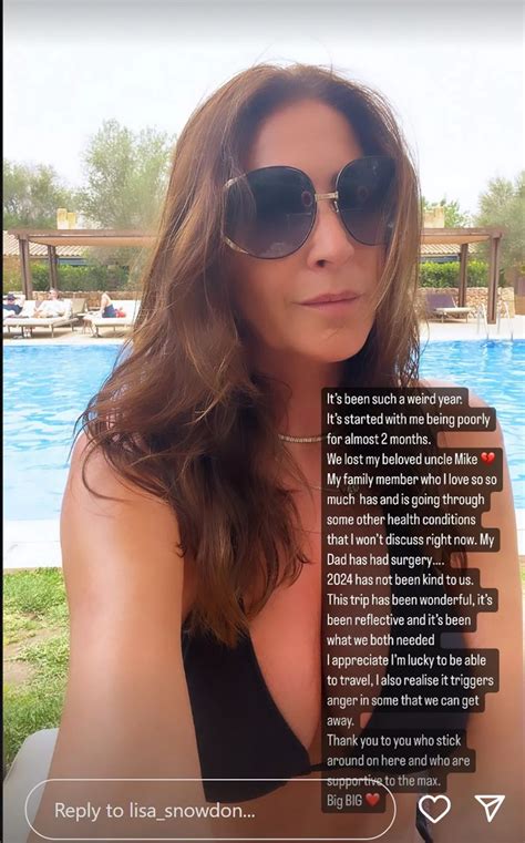 Lisa Snowdon Shares Heartbreaking Update With Fans While Sunbathing In Bikini The Mirror