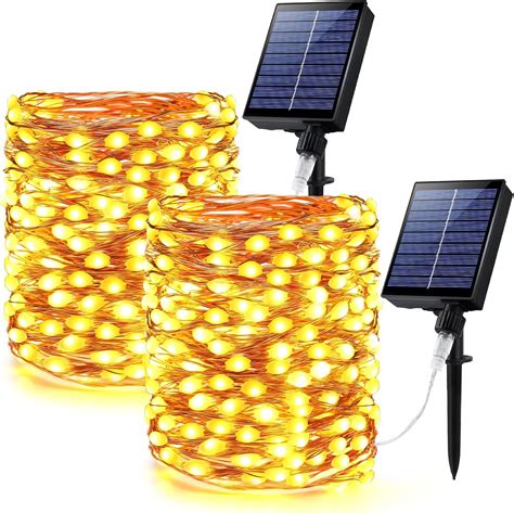 Amazon Brizled Solar Fairy Lights 2 Pack Each 66ft 200 LED Super