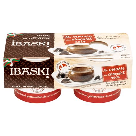 Mousse Artisanale Au Chocolat Noir Ibaski