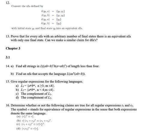 Solved Convert The Nfa Defined By Delta Q A Q Chegg