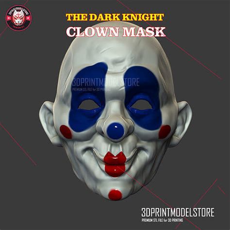 Henchmen Joker Dark Knight Cosplay Mask Clown Mask Halloween 3D