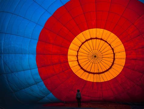 Premium Photo Multi Colored Hot Air Balloon View From Inside