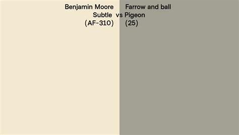 Benjamin Moore Subtle Af Vs Farrow And Ball Pigeon Side By