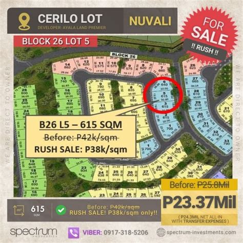 Rush Sale Cerilo Nuvali Lot By Ayala Land Premier Calamba Laguna