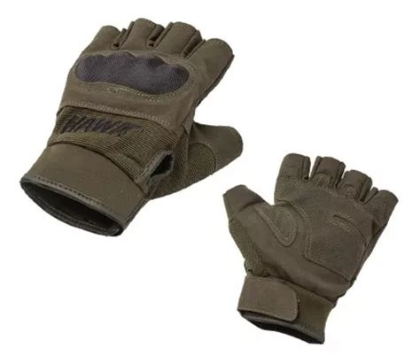 Guantes Dedos Cortos Hawk Army Short Finger Verde