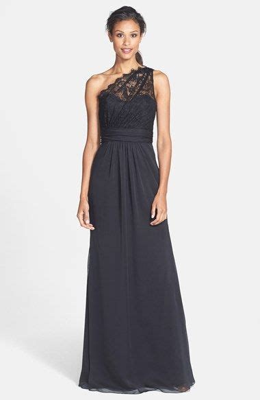 Jim Hjelm Occasions One Shoulder Lace Chiffon Gown Chiffon Gown