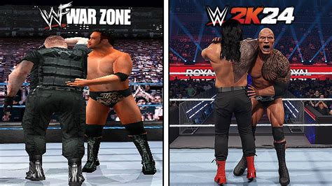 Rock Bottom Evolution In WWE Games WWF War Zone WWE 2K24 YouTube